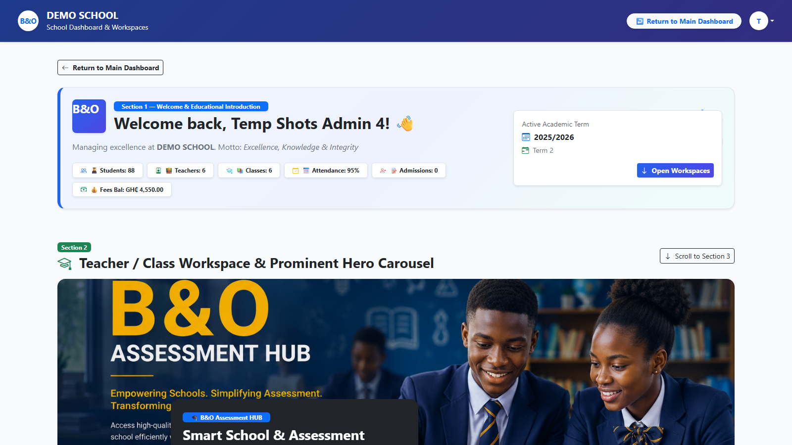 Main Dashboard
