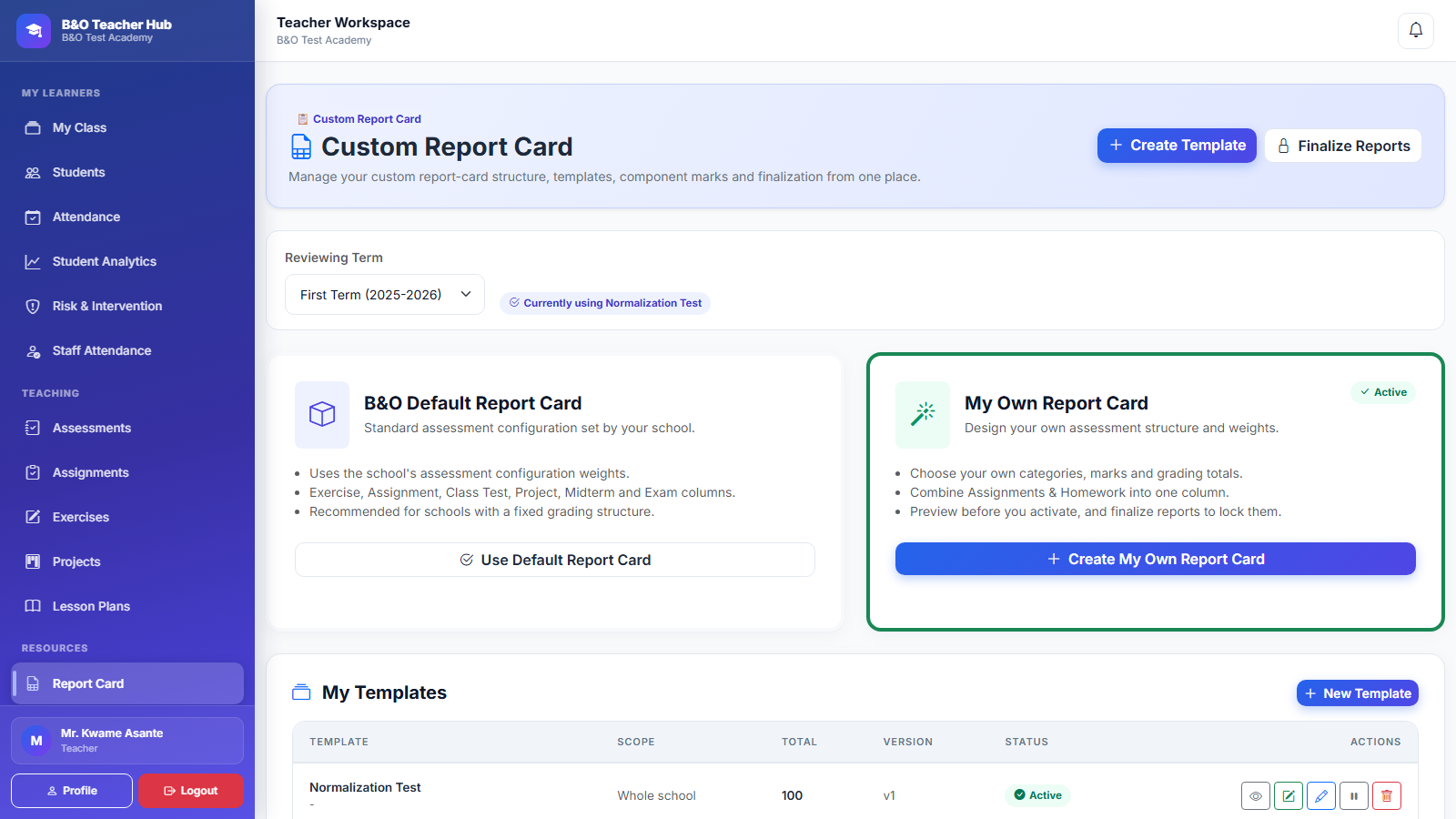 Report Cards